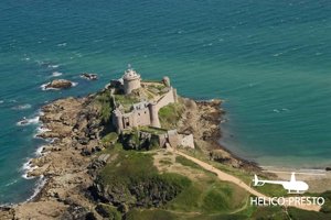Vue aérienne Bretagne depuis hélicoptère
